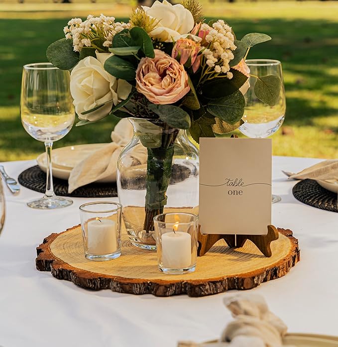 Set of (10) 13-14 inch Wood Slices for centerpieces! Wood Slice centerpieces, Wood Rounds, Tree Slices, Wood Plate Chargers (13-14 inch)