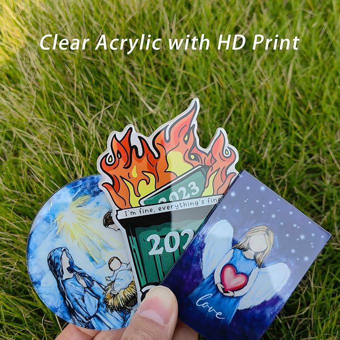 Christmas Nativity Scene Magnets, Religious, 3 Inch Round Acrylic Fridge Magnets