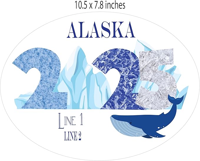 Alaska Iceberg Year Cruise Ship Door Magnet Decoration Personalized, Funny Party Decor -Decorative Magnetic Favors For Fridge, Locker, Whiteboard - Ship Stateroom