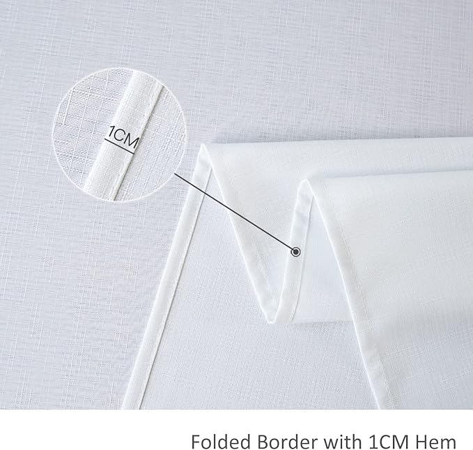 maxmill Slubby Texture Tablecloth Water Resistance Antiwrinkle Spillproof Soft Washable Jacquard Table Cloth for Dining Room, Buffet Banquet Parties Holiday Dinner, Rectangular 60 x 104 Inch, White