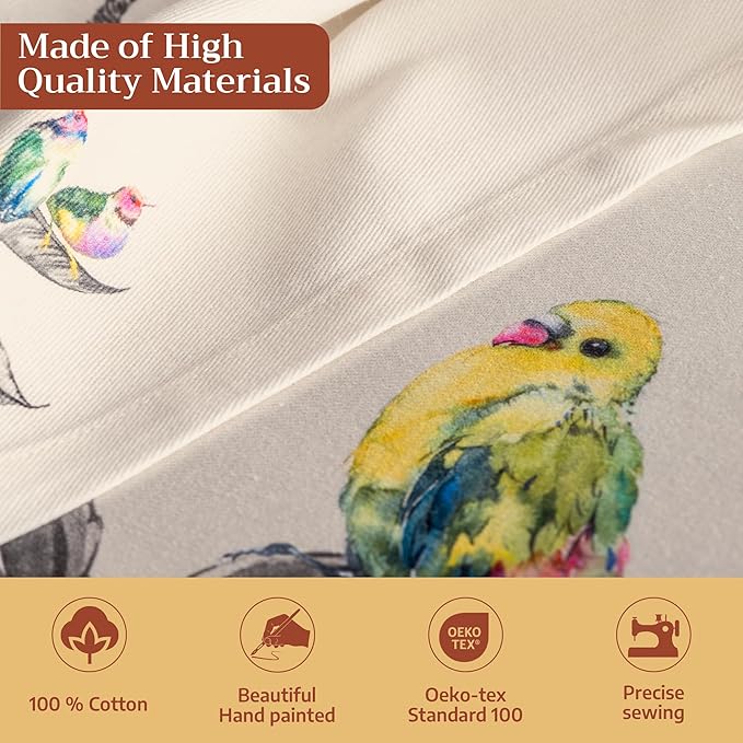Maison d' Hermine Cloth Napkins Set of 4 100% Cotton for Thanksgiving Christmas Decorations Everyday Reusable Square Fall Napkins Cloth Washable Dinner Party (Amazonia, 20"x20")