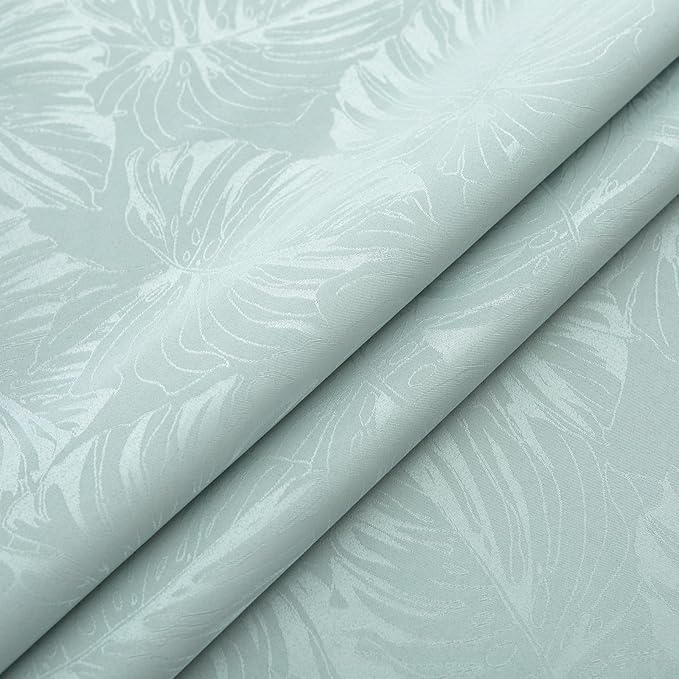 Round Tablecloth Aqua Jacquard Small 40 Inch Table Cloths Up to 26" Dia Tables Waterproof Washable Wrinkle Free Soft Fabric Table Cover Kitchen Dinner Decor Talking Coffee Bar