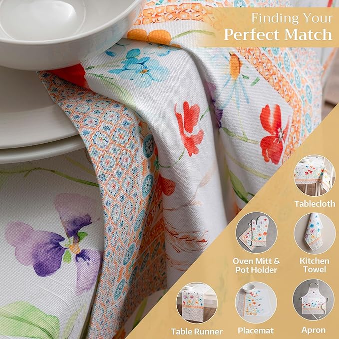 Maison d' Hermine Cloth Napkins Set of 4 100% Cotton Everyday Reusable Square Napkins Cloth Washable Dinner Party Wedding Restaurant Valentines Day Decorations Spring/Summer(Summer Whisper, 20" x 20")