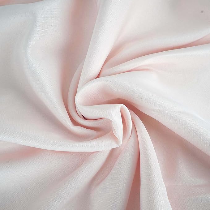 Efavormart Round Tablecloth, 132 Inch Stain & Wrinkle Resistant Washable Table Cloth, Decorative Polyester Fabric Table Cover for Banquet, Wedding, Dining- Blush
