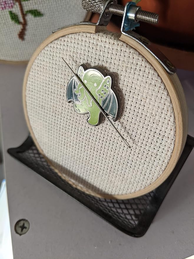 Cutethulu Needle Minder for Cross Stitch & Embroidery