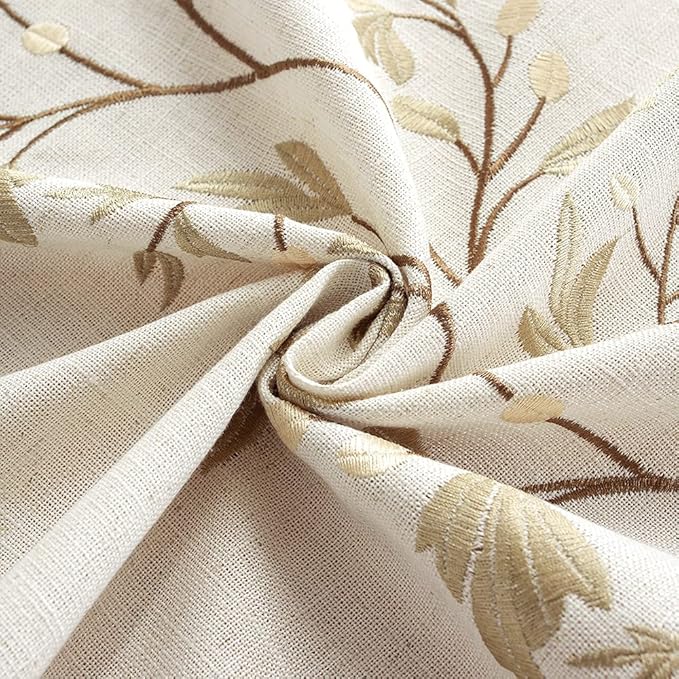 Pahajim Rustic Linen Tablecloth Cotton Waterproof Table Cloth for Kitchen Dining with Tassel Rectangle Tablecloths Rectangle/Oblong, 55''x 94'', 6-8 Seats