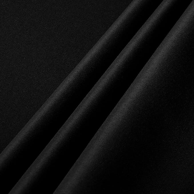 sancua 2 Pack Black Tablecloth 60 x 84 Inch, Rectangle 4 Feet Table Cloth - Stain and Wrinkle Resistant Washable Polyester Table Cover for Dining Tables, Buffet Parties and Camping