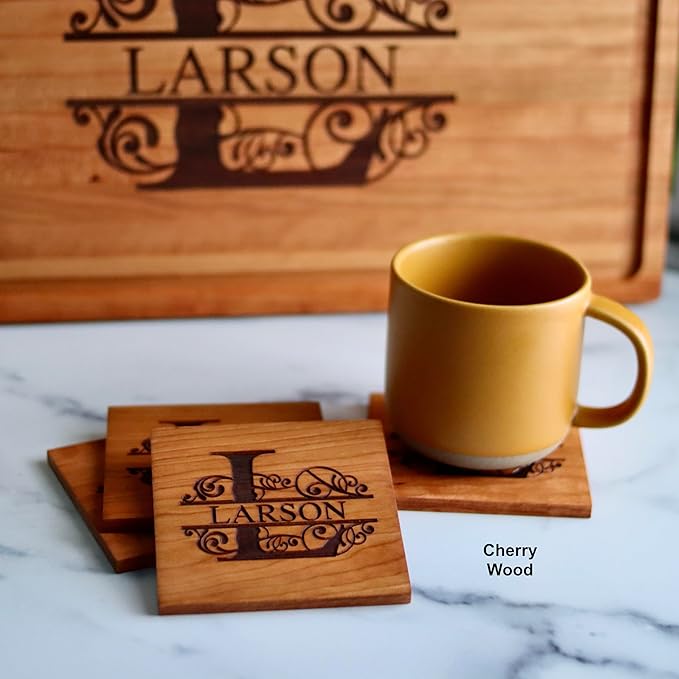 Personalized Cutting Board – Custom Engraved Walnut, Maple, or Cherry Wood – Wedding, Anniversary, Housewarming, Retirement, Charcuterie Gift
