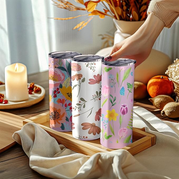 Custom 20 oz Stainless Steel Tumbler – Personalized Gift, Photo & Text Insulated Travel Mug, Customizable Cup with Lid & Straw, Gift for Mom, Grandma, Wife, Birthday, Christmas, Halloween