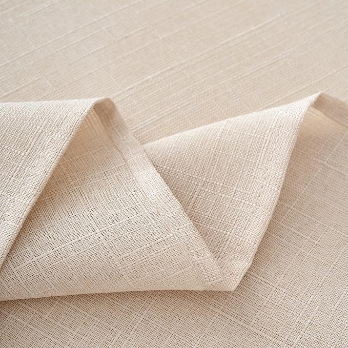 NLMUVW Linen Tablecloth for Rectangle Table, Champagne Table Cloth Extre Long Water Resistant Farmhouse for Party Kitchen Dining, 54 x 120 Inch
