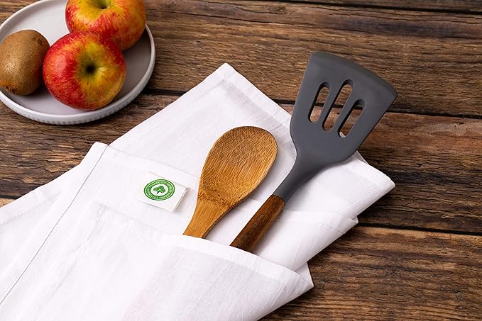 Organic Cotton White Dish Towels - 10 Pack Quick Drying White Kitchen Towels - Lint-Free Organic Cotton Dish Cloths - Extra Large Highly Absorbent Blank Tea Towels - 27"x27"