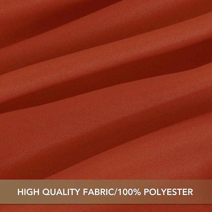 sancua Thanksgiving Tablecloths for 6 Foot Rectangle Tables, 6 Pack Burnt Orange - Washable Polyester Fabric Fall Table Cloth for Holiday Party, Birthday, Banquet Reception, 54x108 Inch Rust