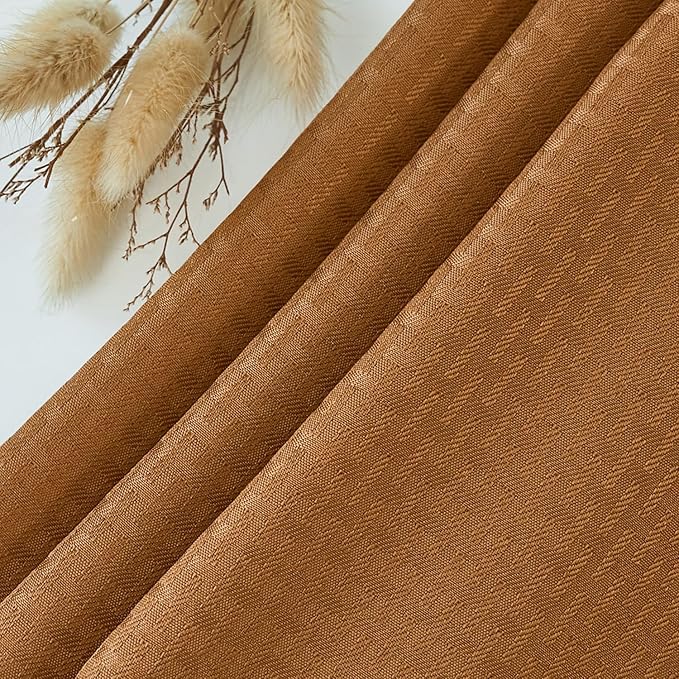 maxmill Fall Tablecloth Waterproof Spillproof Wrinkle Resistant Soft Weaved Texture Design Table Cloth for Harvest Thanksgiving Dinner Parties Indoor and Outdoor Use, Square 52 x 70 Inch, Amber