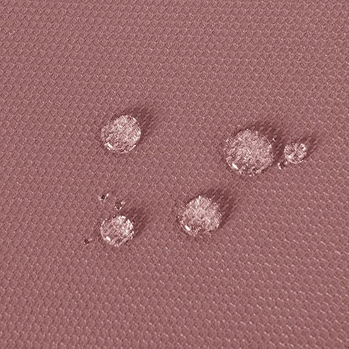 Hiasan Round Textured Tablecloth 60 Inch - Waterproof Spillproof Antiwrinkle Jacquard Table Cloth, Decorative Polyester Table Cover for Kitchen, Outdoor Picnic, Holiday and Parties, Dusty Rose