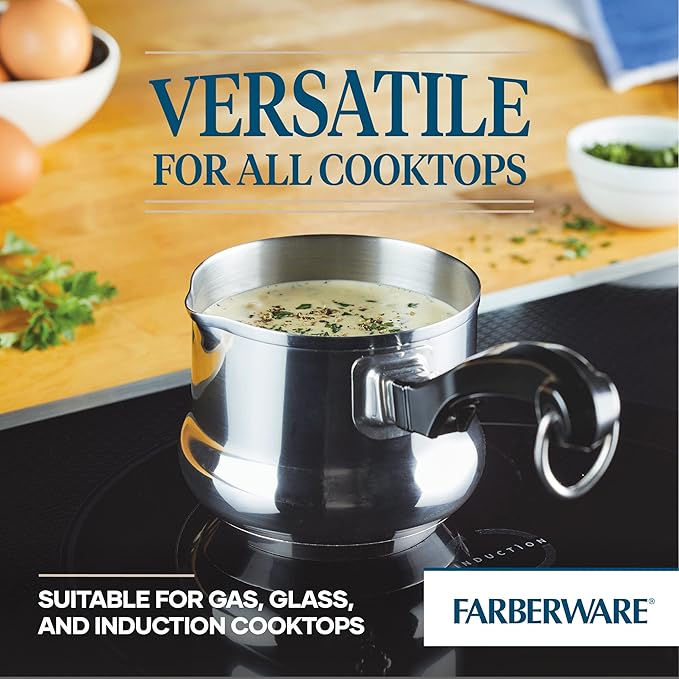 Farberware Classic Stainless Steel 0.625-Quart Butter Warmer
