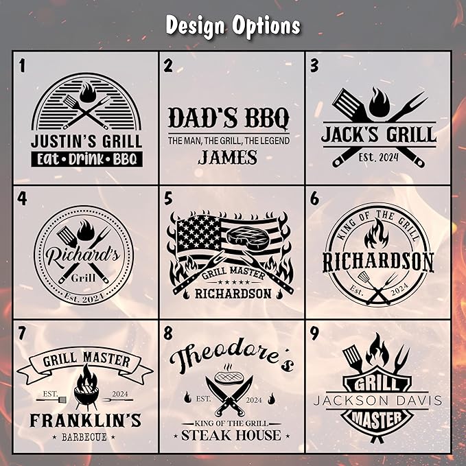 Personalized Grill Cutting Board, Grilling Gift For Men and BBQ Masters, Mens Best Anniversary, Father’s Day or Birthday Gift for Men or Husband, Wood Engraved Gifts for Dad
