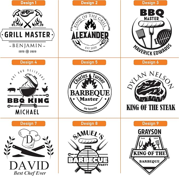 Personalized Christmas Gifts, Custom Engraved Wood Bbq Cutting Board for Men - Unique Gift Idea for Dad, Grandpa, Husband, Him - Fathers Day Gift - Personalized Grilling and Barbecue Tool For Men