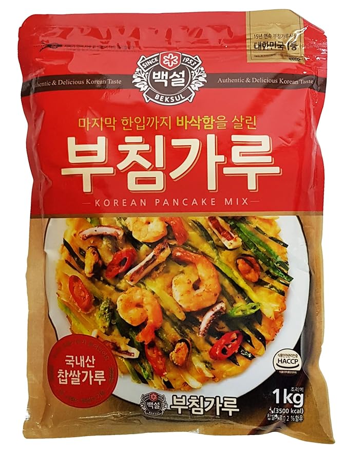 CJ Beksul Frying Mix / Korean Pancake Mix (백설 튀김가루 / 부침가루) (Korean Pancake Mix (2.2 lb), 1 Pack)