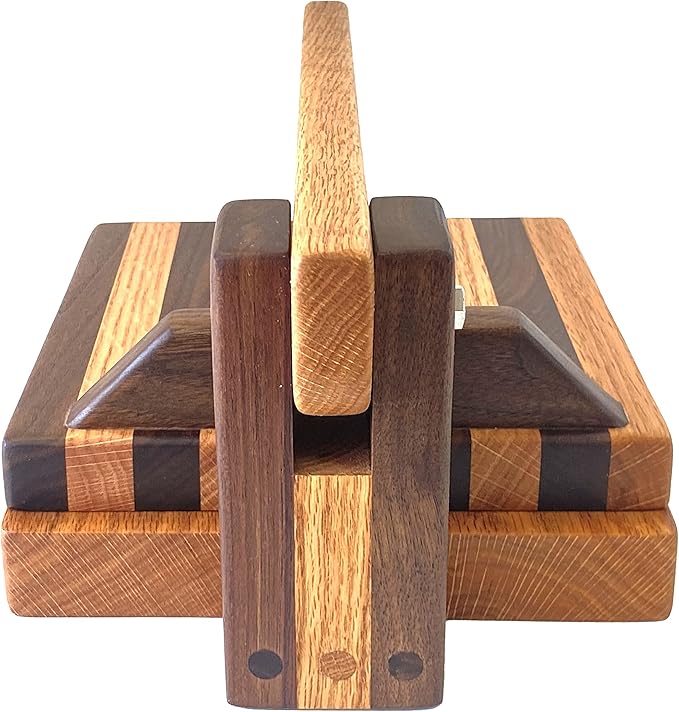 8 Inch Oak & Walnut Tortilla Press – Handmade Hardwood Tortilla Maker by Central Coast Woodworks