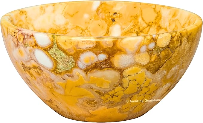 Conglomerate Jasper Crystal Bowl - 2 Inch Decorative Bowls for Room and Home Decor - Gemstone Healing Crystals for Elegant Display, Positive Energy Balance and Gift