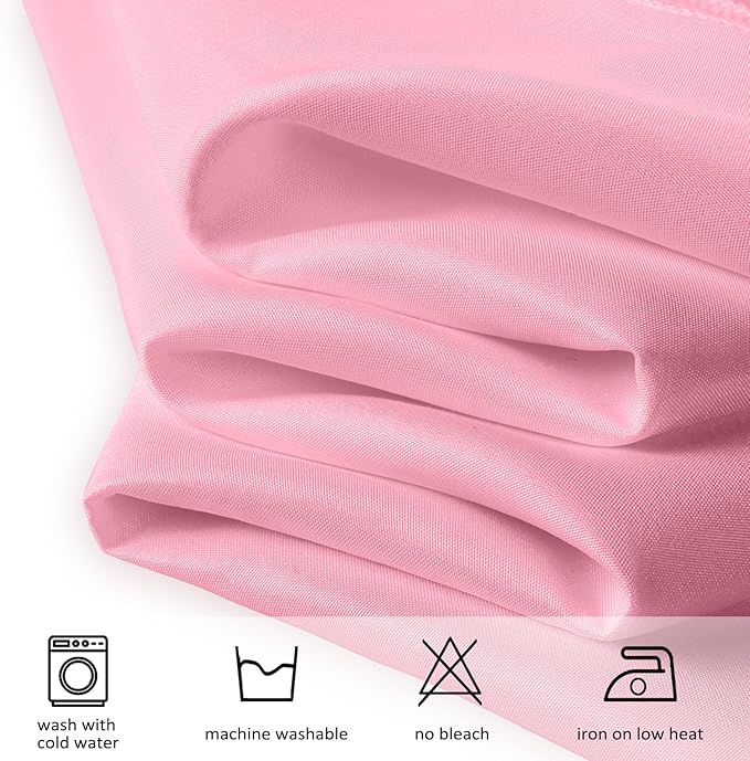 8 Pack Pink Valentine's Day Tablecloth 60x102 Inch Rectangle Table Cloth for 6 Foot Rectangle Tables, Wrinkle Resistant Washable Polyester Fabric Rectangular Cover for Dining Banquet Wedding Party