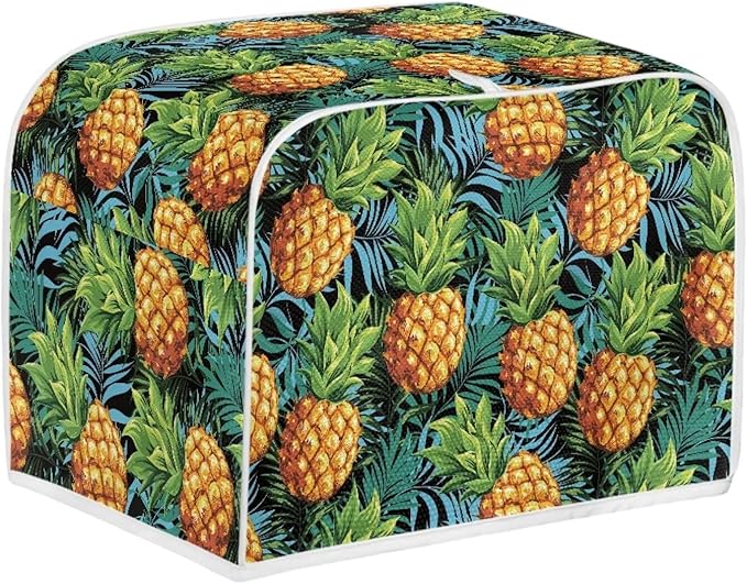 Doojoayie Pineapple Toaster Cover 2 Slice Toaster Dust Cover Oven Dustproof & Washable for Kitchen Small Appliance,Kitchen Essentials