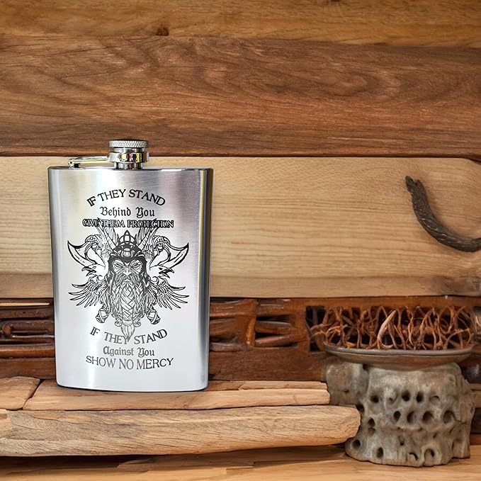 8oz Viking No Mercy Flask