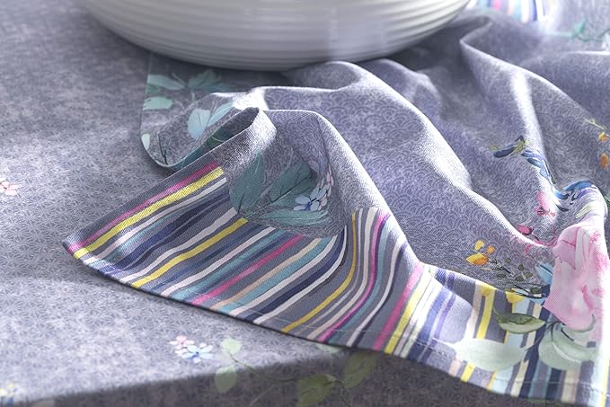 Maison d' Hermine Cloth Napkins Set of 4 100% Cotton Everyday Reusable Square Napkins Cloth Washable Dinner Restaurant Valentines Day Decorations Spring/Summer (Sweet Rose Lavender - Lush, 20" x 20")