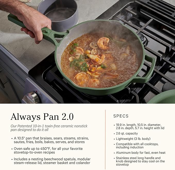 Our Place Ultimate Cookware Set - Complete 18-Piece Set Including the Always Pan, Perfect Pot, and Bakeware Set | Multifunctional, Toxin-Free Nonstick | Replaces 44 Pieces | Spice