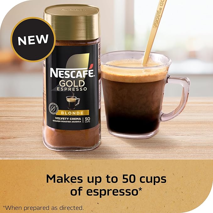 NESCAFÉ Gold Espresso Blonde, Instant Coffee, 3.5 oz (Pack of 2)