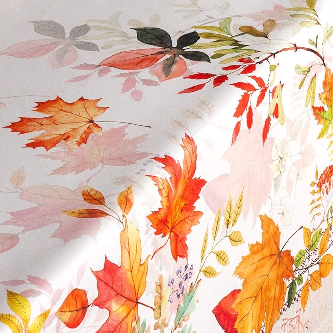 Maison d' Hermine Table Cloth Rectangle Table 100% Cotton 70 x 90 Inches Fall Tablecloth Reusable Everyday Use for Thanksgiving Christmas Decorations Dining Farmhouse Party (Amarante)