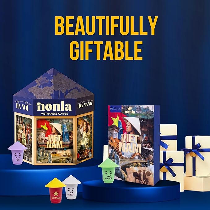 NONLA Instant Coffee Pods Mix Set, 3g x 18 Freeze-Dried Sugar Free Pods with Multi Roast Levels + Premium Gold Pod + Lemon & Cacao Flavors, Luxury Housewarming & Christmas Coffee Gift Set