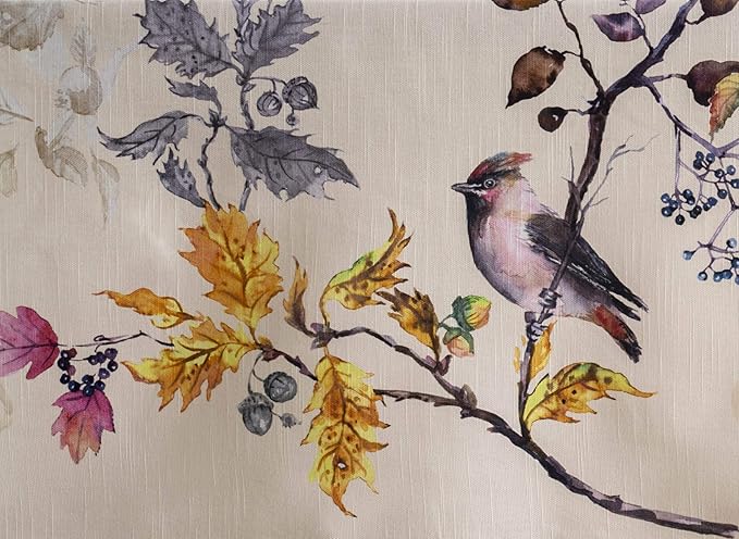 Maison d' Hermine Table Cloth Rectangle Table 100% Cotton 70 x 120 Inches Fall Tablecloth Reusable Everyday Use for Thanksgiving Christmas Decorations Dining Farmhouse Party (Equinoxe - Beige)