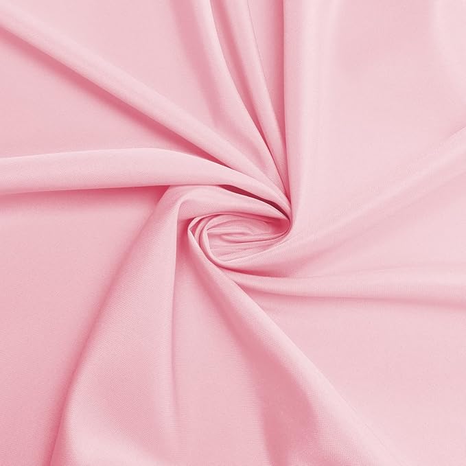 sancua Round Tablecloth - 90 Inch - Water Resistant Spill Proof Washable Polyester Table Cloth Decorative Fabric Table Cover for Dining Tables, Buffet Parties and Camping, Pink