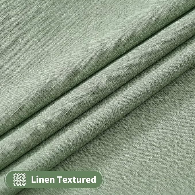 Faux Linen Tablecloths for Rectangle Tables, Burlap Textured Table Cloths Washable Farmhouse Table Cover Water Resistant for Dining, Wedding, Outdoor(Sage Green, 60"×120")