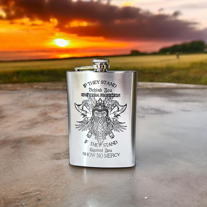 8oz Viking No Mercy Flask