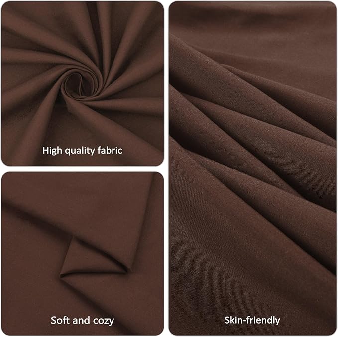 8 Pack Brown Tablecloth 60x126 Inch Rectangle Table Cloth for 8 Foot Rectangle Tables, Wrinkle Resistant Washable Polyester Fabric Rectangular Table Cover for Dining Banquet Wedding Party