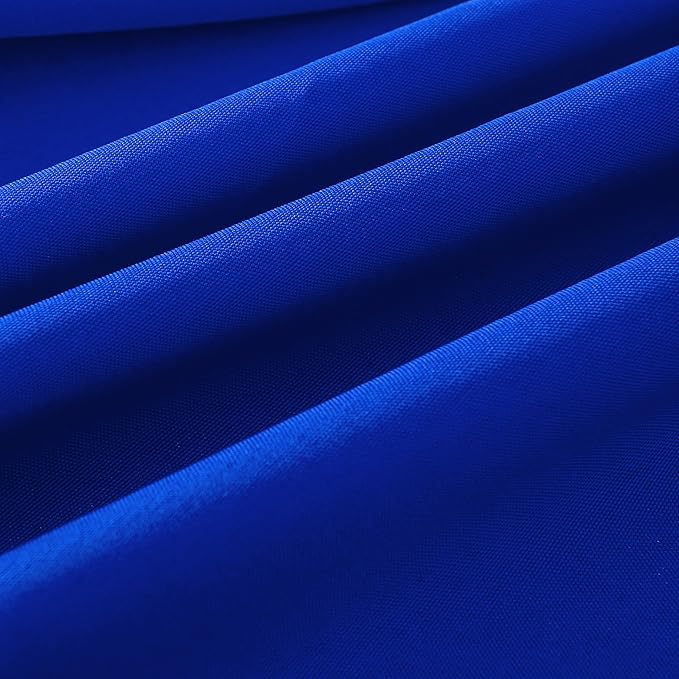 6-Pack Round 90-inch Royal Blue Table Cloths, Solid Stain and Wrinkle Resistant Circular Tablecloth, Premium Plain Weave Polyester Fabric Table Linen Covers for Hotel, Banquet