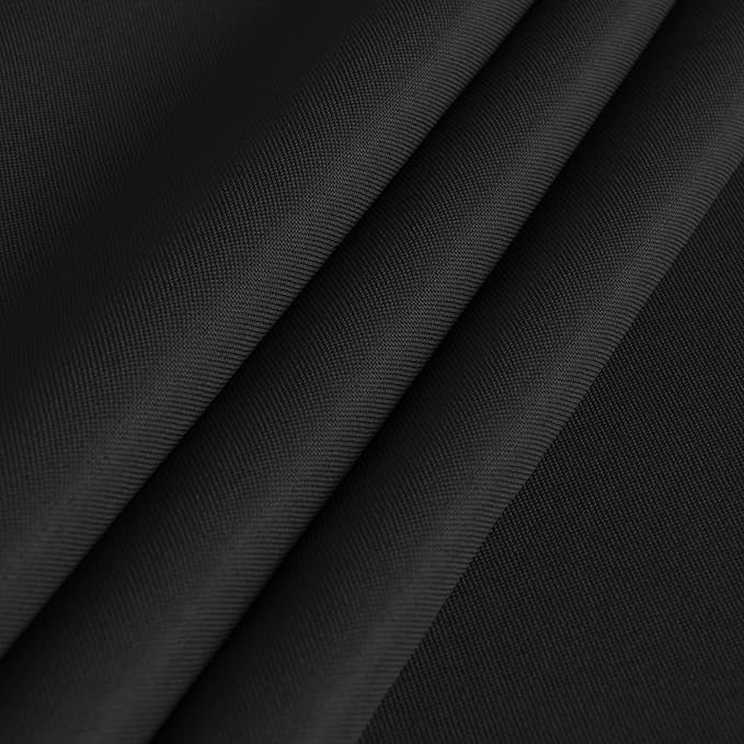 sancua Rectangle Tablecloth - 54 x 78 Inch - Stain and Wrinkle Resistant Washable Polyester Table Cloth, Decorative Fabric Table Cover for Dining Tables, Buffet Parties and Camping, Black