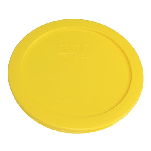 Pyrex 7201-PC 4 Cup Meyer Lemon Yellow Food Storage Replacement Lid - Made in USA