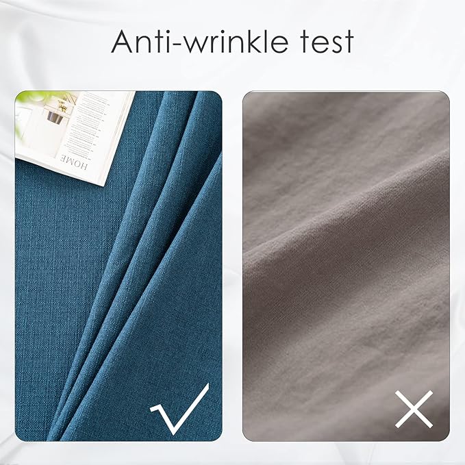 BALCONY & FALCON Round Tablecloth Washable Wrinkle Resistant and Water Proof Table Cloth Decorative Linen Fabric Tablecloth for Dining Parties Kitchen Wedding and Outdoor Use(Navy Blue, 70" Round)