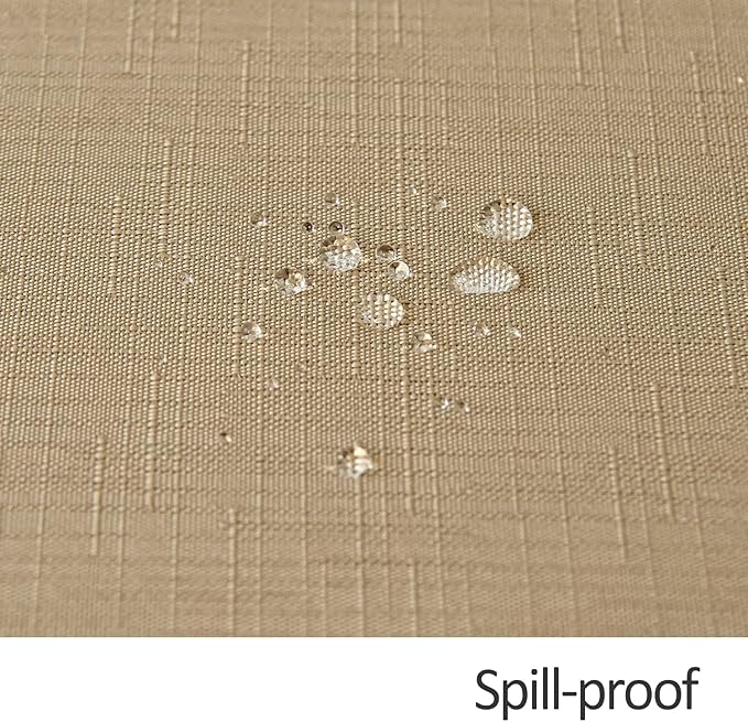 maxmill 2 Pack 60 x 84 Inch Beige Faux Linen Textured Rectangle Tablecloth Water Resistant Wrinkle Free Spill-Proof, Soft Table Cloth for Dining Room Decoration, Banquet Parties Holiday Dinner