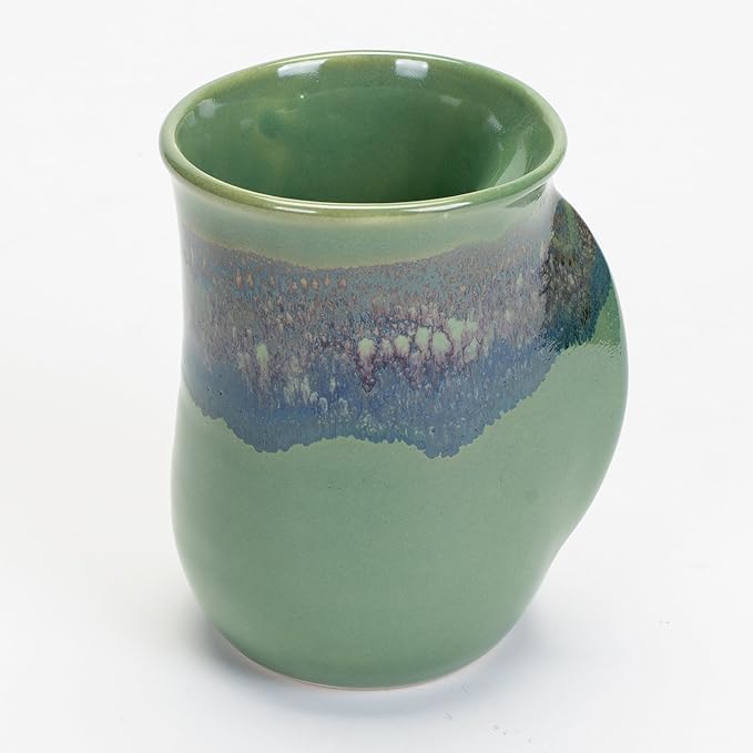 Clay in Motion Handwarmer Mug (Left Hand, Misty Green)