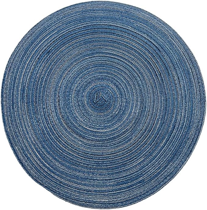 1pc Weave Non-Slip Placemat Cotton Dining Table Mat Coffee Pads Heat Placemat for Home Wedding Decor(H,30cm)