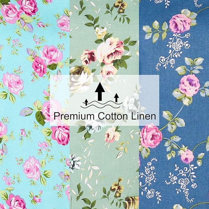 Auidy_6TXD 3 Pack Floral Aprons for Women, Adjustable Kitchen Aprons with 2 Pockets Vintage Cute Rose Floral Apron Chef Bakers Apron for Cooking Baking Gardening Apron Gift for Mom Wife Sister Grandma