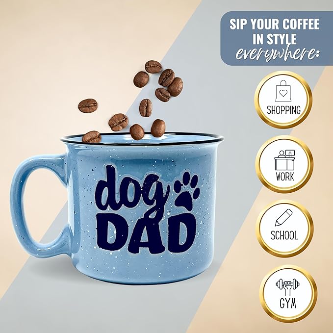 Cute Funny Coffee Mug for Dog Lovers - Dog Mom, Dog Dad, Fur Mama - Unique Fun Gifts for Her, Dad, Mom, Sister, Teacher, Coworkers - Coffee Cups & Mugs with Quotes