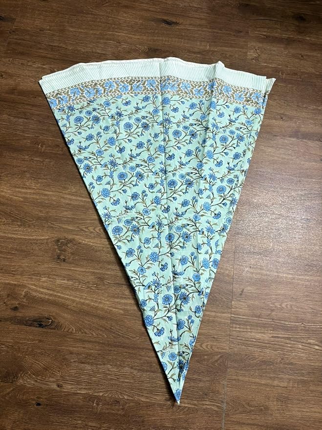 Ridhi Block Print Round Swamp Green Reusable Tablecloth 100% Cotton 110" Inch Decorative Table Cover eveyday Dining, Home, Party, Wedding, Farmhouse Gift for Spring, Easter, Valentine