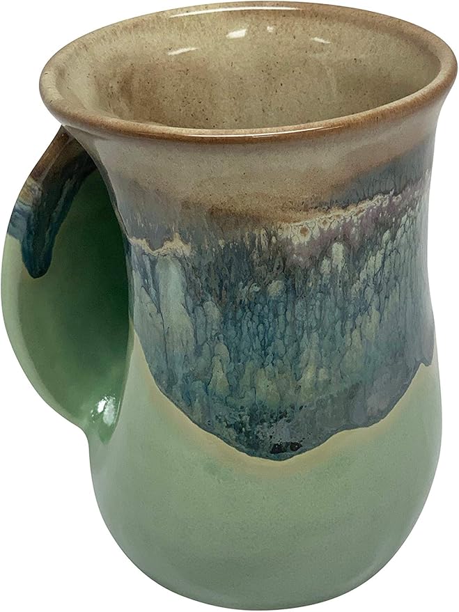 Clay in Motion Handwarmer Mug (Left Hand, Mountain Meadows)