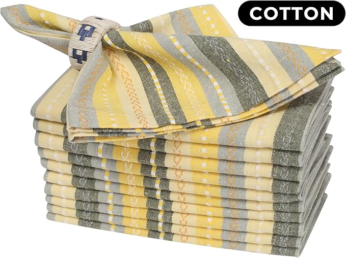 Homidate Cloth Dinner Napkins – Machine Washable Reusable Fabric Napkins for Weddings, Parties & Table Decorations