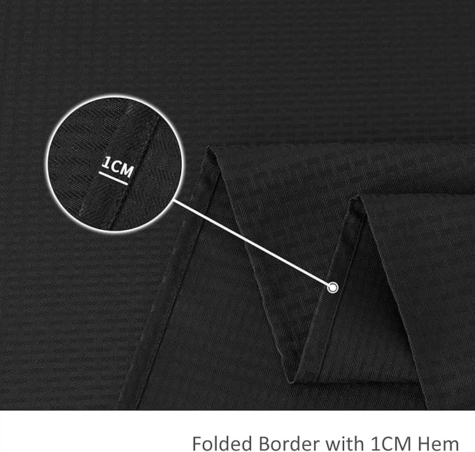 maxmill Rectangle Tablecloth Weaved Texture Design Water Resistant Wrinkle Free Spill-Proof, Soft Table Cloth for Dining Room Decoration, Banquet Parties Event Holiday Dinner, 52 x 84 Inch Black
